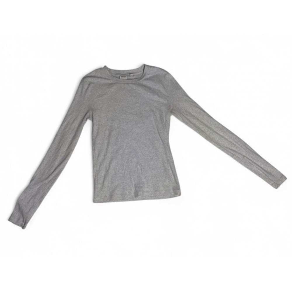 Aritzia HomeStretch™ Longsleeve Stretch Rib Cotton Top Gray Sz S